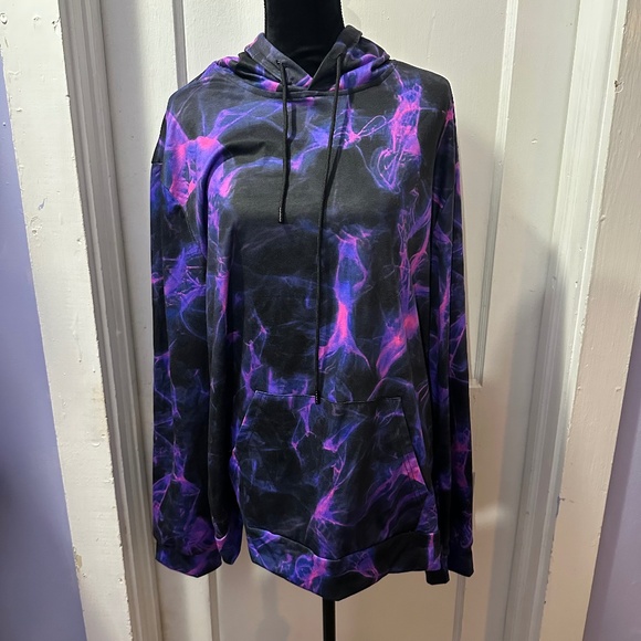 SHEIN Tops - SHEIN Purple Galaxy Hoodie In 2X